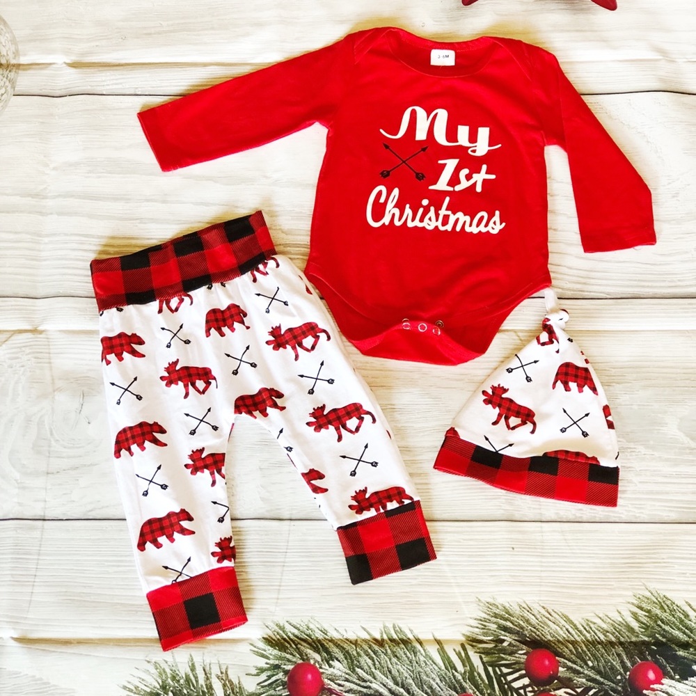 3 piece my first Christmas